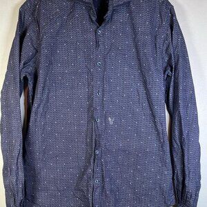 Rare Rabbit Men's Med 100% Cotton Long Sleeve Button Up Shirt Father's Day Party